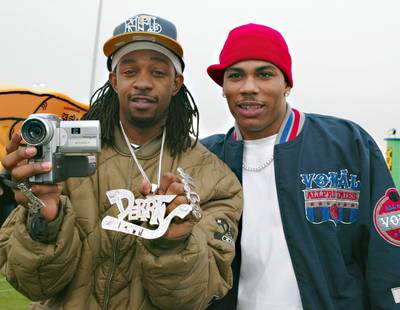 Nelly and Murphy Lee - Counting as one-third of the group St. Lunatics, Nelly and Murphy Lee were and still are a dynamic duo. Evidence of this could be seen in Nelly's video for his 2002 hit &quot;Air Force Ones.&quot;  (Photo: Frank Micelotta/Getty Images)