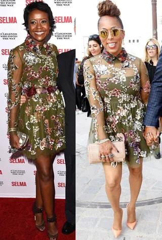 Mellody Hobson and&nbsp;Marjorie Harvey - Steve Harvey's wife is the essence of cute! She styles this floral Valentino confection flawlessly. Mellody's style just does not compare.&nbsp; (Photos from left: Jason Merritt/Getty Images, Splash News)