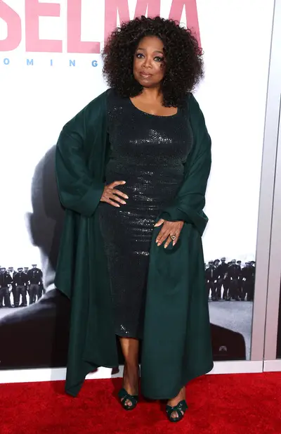 Evening Jewel - Oprah Winfrey&nbsp;glitters in emerald green on the red carpet of the New York premiere of her latest film, Selma,&nbsp;at Ziegfeld Theater in New York City.(Photo: Rob Kim/Getty Images)