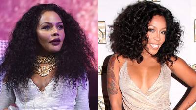 Lil Kim vs. K. Michelle - Lil Kim went straight for K. Michelle's neck on Instagram,&nbsp;calling her a&nbsp;“lying, sick, pyscho b**h.&quot; She disagreed with the R&amp;B singer's memory of the first time they met.&nbsp;(Photos from left: WENN.com, Paul Redmond/WireImage)