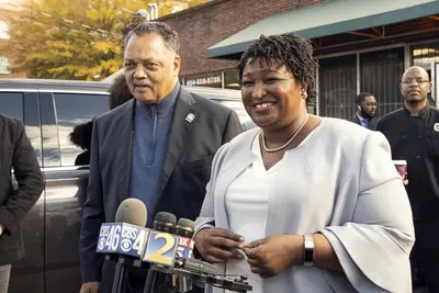 Jesse Jackson throws his support behind Stacey Abrams during her 2018 race for governor in Georgia. - (Photo: Nathan Bolster/BET)