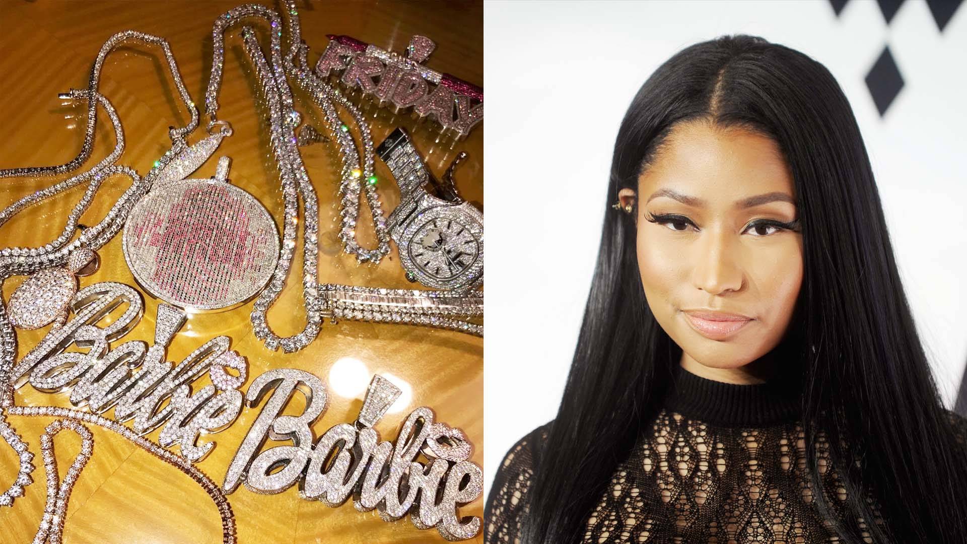 Nicki Minaj Displays All Her Barbie Chains In Strong Insta Flex