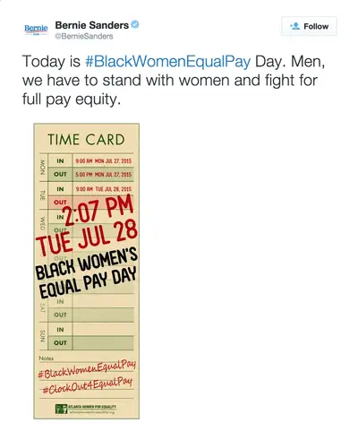 @BernieSanders - (Photo: Atlanta Women For Equality via Bernie Sanders via Twitter)