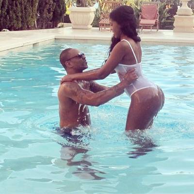 Cam'Ron @mr_camron - &quot;Happy bday too my baby&nbsp;@iamjuju_&nbsp;I love u to death.. We gonna act up today!!!!! Ur not only my wife ur my best friend...&nbsp;#WeDaShit&quot;Cam gives his wife, JuJu, a sweet bday shout out and posts this pic of the two on a sexy swim.(Photo: Cam'ron via Instagram)