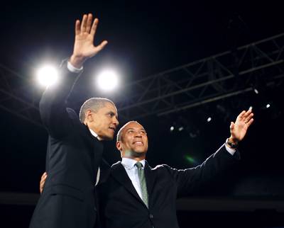 Surprise - The president surprised his old pal Deval Patrick, who conducted his last monthly radio stint as Massachusetts governor on Dec. 18. &quot;Uh, Governor, this is Barack Obama, formerly of Somerville. I've got a few complaints about service in and around the neighborhood, but I've moved down South since that time...,&quot; he said, leading Patrick to question whether the call was a hoax. After a bit of joking around, Obama said, &quot;I just wanted let my dear friend know how proud I am. Deval, you done good, man.&quot; (Photo: REUTERS/Jason Reed)&nbsp;