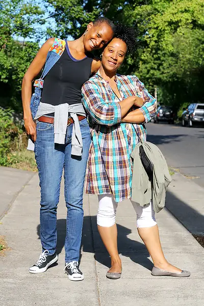 Patricia and Robin - &quot;I photographed these two really cool sisters last summer. It turned out that Robin was Portland’s Black Rose Festival Queen in 1980. You never know who you will run into,&quot; said Abioto.(Photo: Intisar Abioto for BET)