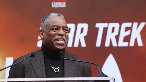 HOLLYWOOD, CALIFORNIA - JANUARY 13:  LeVar Burton speaks onstage during the ceremony honoring Sir Patrick Stewart held at TCL Chinese Theatre IMAX on January 13, 2020 in Hollywood, California. (Photo by Michael Tran/FilmMagic)