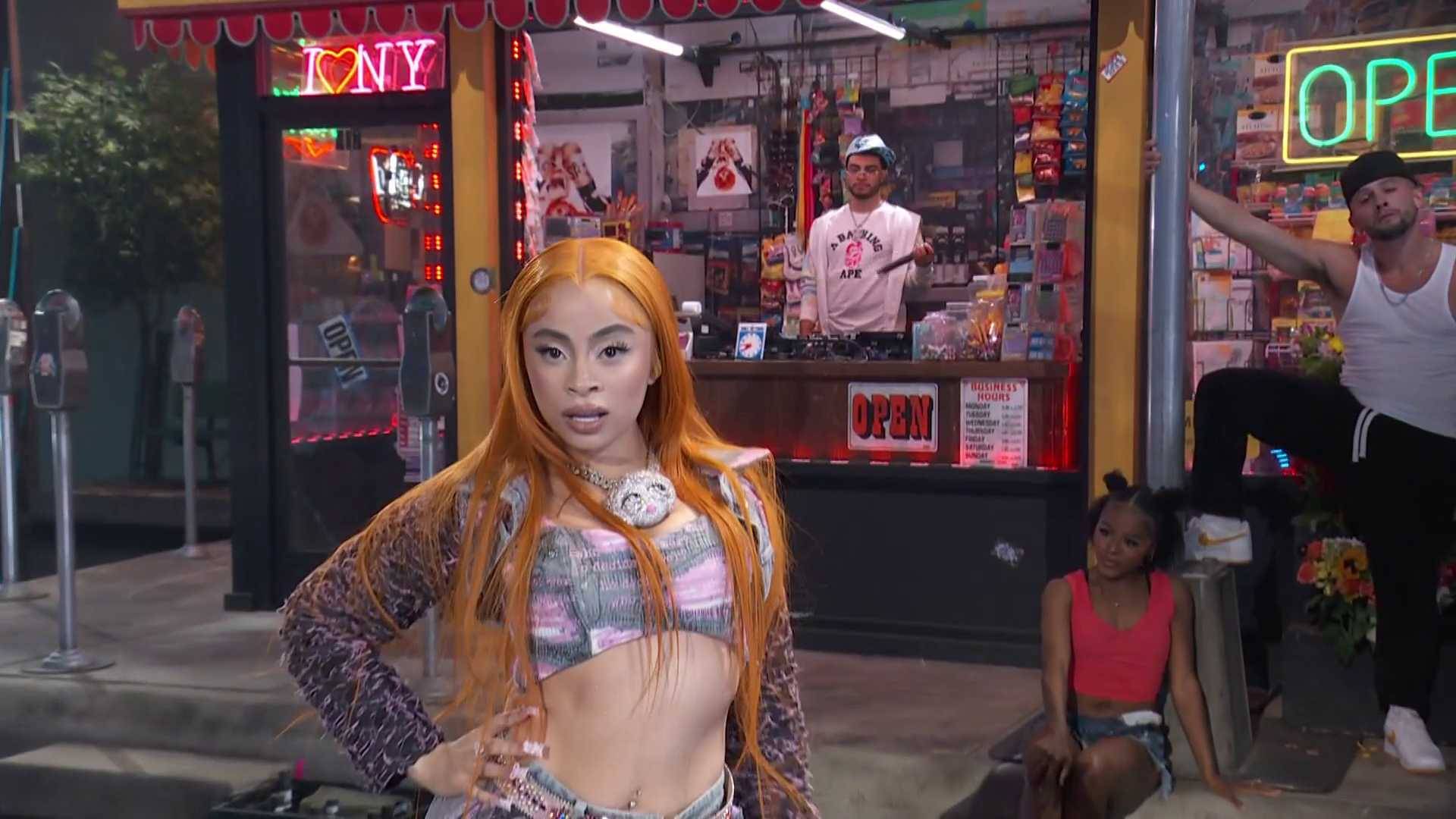 Ice Spice hits the BET Awards 2023 stage to perform her tracks “Munch,” “Princess Diana” and “In Ha Mood.”