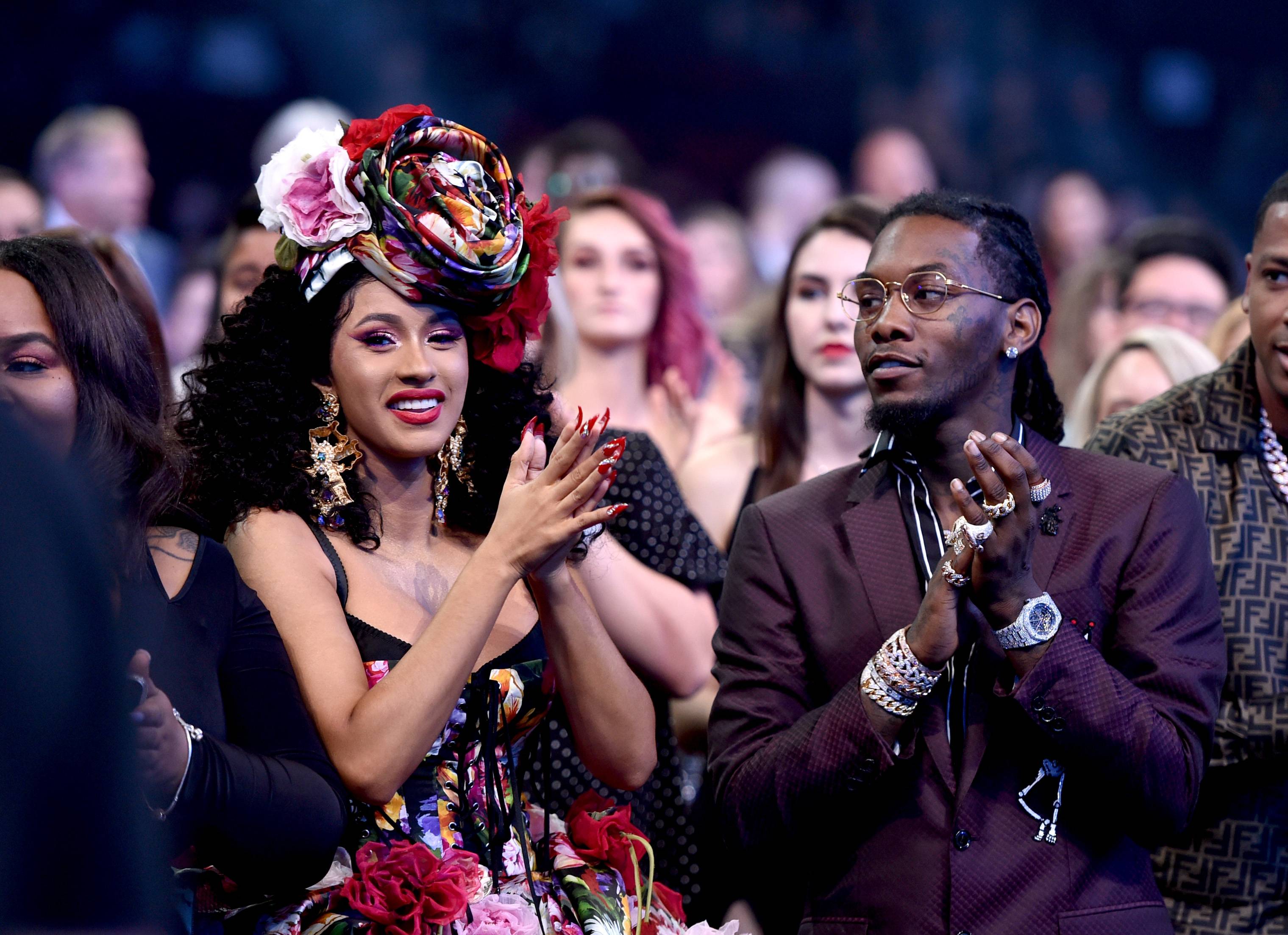 Finesse! Cardi B Kept Offset On His Feet During Her AMAs Performance In  These Teeny-Tiny Booty-Shorts | News | BET