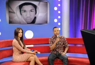 Justice\r&nbsp; - The parents of Trayvon Martin will be on today's show with Rocsi Diaz and Terrence J at 106 &amp; Park, April 16, 2012. (Photo: John Ricard / BET)