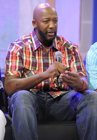 Be Careful\r&nbsp; - Trayvon Martin's father, Tracy Martin, says that we need to be more cautious of surroundings and decisions at 106 &amp; Park, April 16, 2012. (Photo: John Ricard / BET)