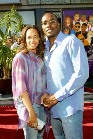 Morris Chestnut - The Boyz N the Hood and Like Mike actor exudes casual comfort as he arrives to the BET Awards with his wife, Pam.&nbsp; (Photo: Frederick M. Brown/Getty Images)