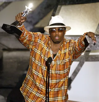 P. Diddy - Sean Combs accepts the Best Video of the Year award for&nbsp;Busta Rhymes for their big hit &quot;Pass the Courvoisier, Part II&quot; at the Kodak Theatre. (Photo: Adrees Latif /Landov)