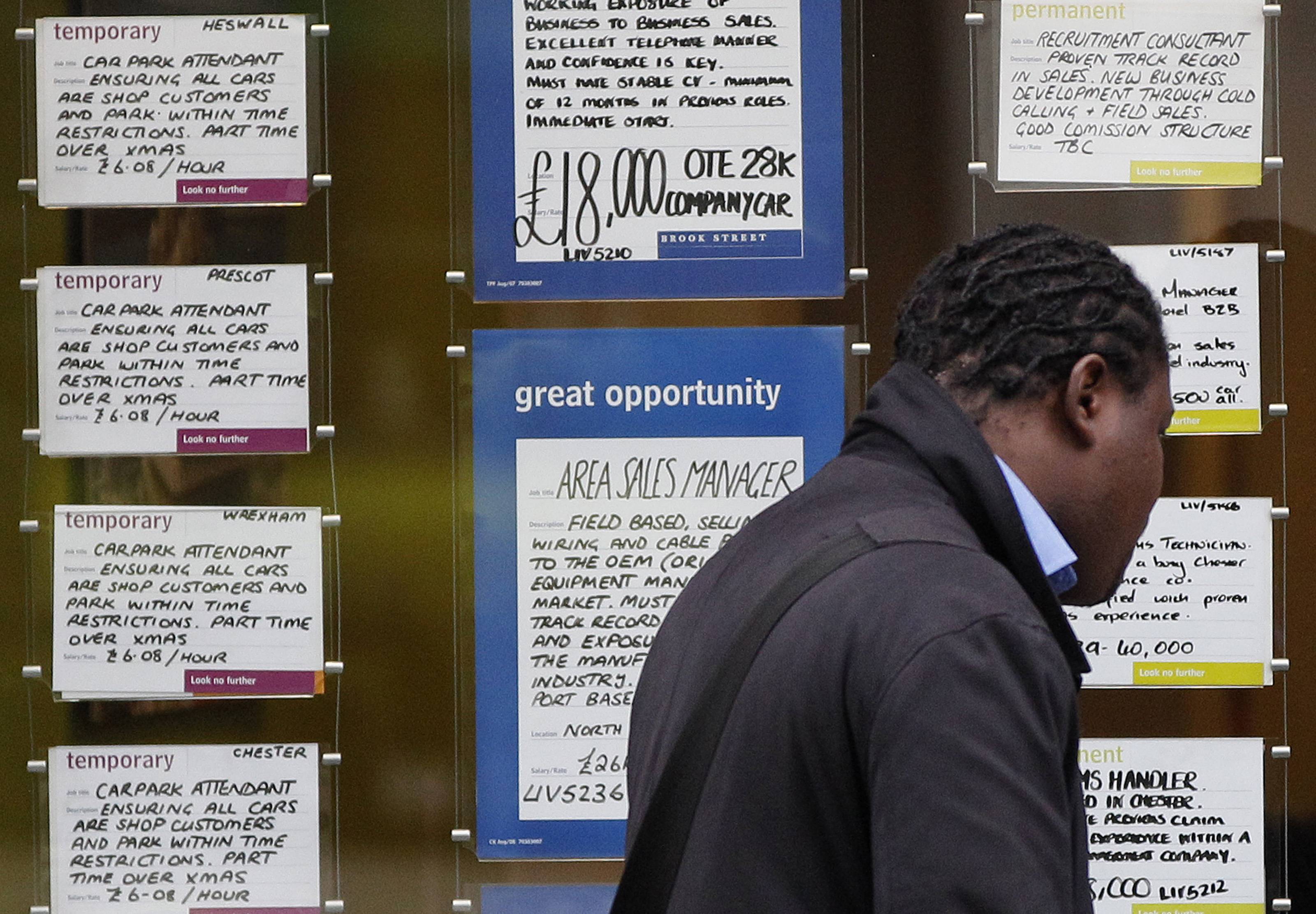 Study: Blacks in Britain More Likely to Be Jobless Than in U.S. - According to research&nbsp;presented Friday, during the last three global recessions, unemployment among Black British men was up to 19 percentage points higher than among those in America. The trend was similar for Black women.\r&nbsp;\r&quot;There is greater ethnic inequality in Britain than in the USA for both sexes … If you are Black you are more likely to be without work in the U.K.,” said Yaojun Li, professor of sociology at Manchester University.\r(Photo: REUTERS/Phil Noble)