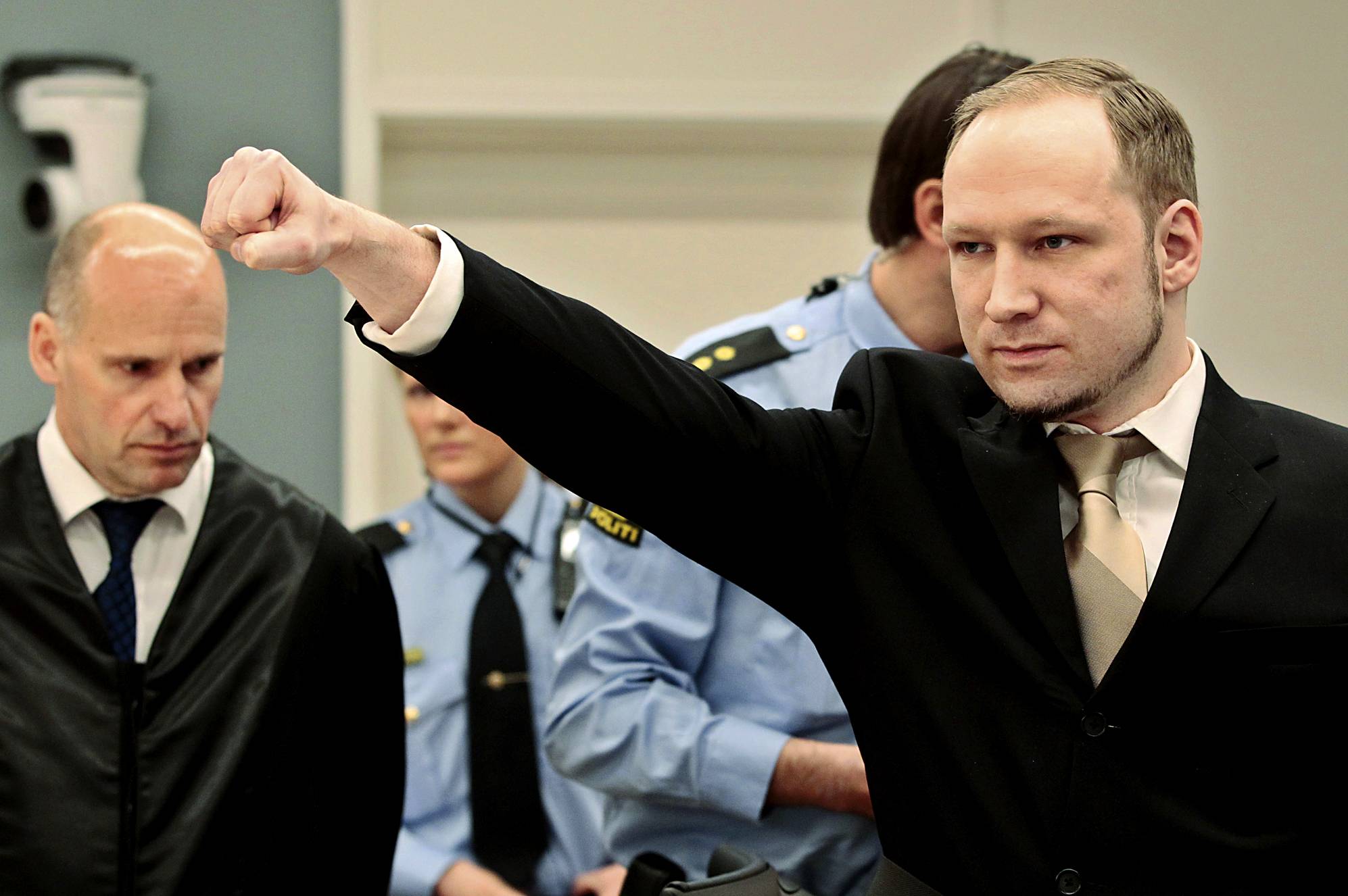 Norway Killer Admits Massacre, Claims Self-Defense - Right-wing fanatic Anders Behring Breivik admitted Monday to a bombing and shooting massacre that killed 77 people in Norway but pleaded not guilty to criminal charges, saying he was acting in self-defense.\r(Photo: AP Photo/Hakon Mosvold Larsen, Pool)