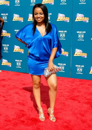 Kyla Pratt - The pint-sized actress lights up the red carpet in her fierce blue mini. (Photo: Frazer Harrison/Getty Images)