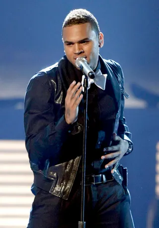 January 29, 2013 - Super Fly - Brown switched gears from music to fashion after wrapping up his Carpe Diem tour, launching his Black Pyramid clothing line in January. The line's array of hats, hoodies and t-shirts is perfect for those times that Breezy wants to throw something over that six-pack.&nbsp;(Photo: Kevin Winter/Getty Images)