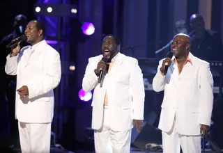 The O'Jays - The winners of 2009's&nbsp;Lifetime Achievement&nbsp;Award perform their classic cuts &quot;Let Me Make Love to You,&quot; &quot;For the Love of Money&quot; and &quot;Used to Be My Girl&quot;&nbsp;onstage during the 9th Annual BET Awards. (Photo: Vince Bucci/PictureGroup)