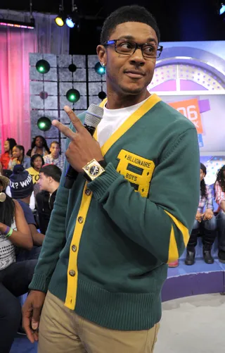 Enjoying His Time - Pooch Hall at 106 &amp; Park, April 12, 2012. (Photo: John Ricard / BET)