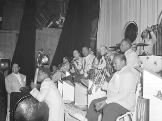 All the Right Notes - Legendary band leader Duke Ellington (far left) leads his players.(Photo: Courtesy of William P Gottlieb)