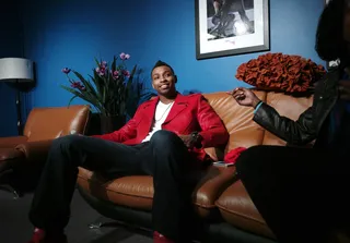 Smooth - Cullen Jones in the green room at 106 &amp; Park, April 11, 2012. (Photo: John Ricard / BET)