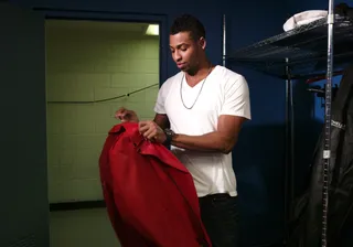Im Ready - Cullen Jones in the green room at 106 &amp; Park, April 11, 2012. (Photo: John Ricard / BET)