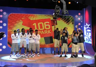 Ready To Dance? - W.O.W dance group, M.A.D SKILLZ react to news that they have won the competition at 106 &amp; Park, April 11, 2012. (Photo: John Ricard / BET)