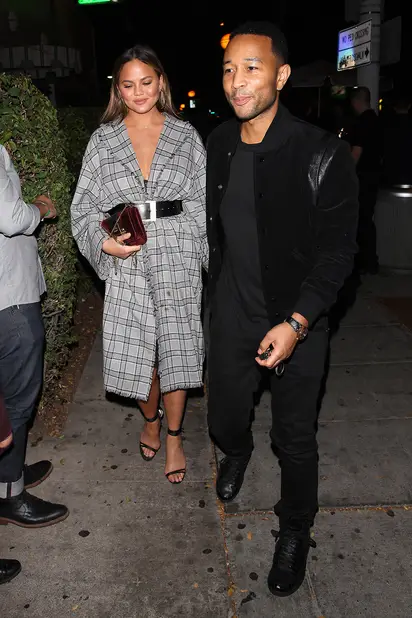 CHRISSY TEIGEN and John Legend Out Shopping on Rodeo Drive in