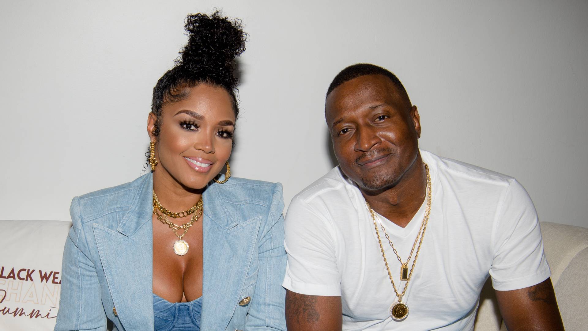 Rasheeda Frost and Kirk Frost attend the Black Wealth Exchange Summit at The West Venue on August 06, 2022 in Atlanta, Georgia. 