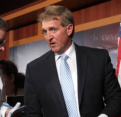So In Denial - It can't be easy for Sen. Jeff Flake (R-Arizona) to have a son like Tanner. The 15-year-old's Facebook game name is &quot;[n-word]killer,&quot; he uses the f-word when referring to gays and pretty much every other offensive term imaginable. Flake says his son has &quot;a language problem&quot; and uses words that are &quot;unacceptable.&quot; That's probably&nbsp;what a lot of people think about the father's explanation.&nbsp;(Photo: Alex Wong/Getty Images)