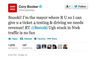 Busted! - (Photo: Twitter via @CoryBooker)