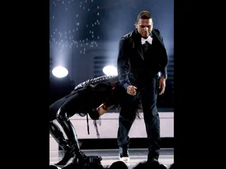 Bending Over Backwards - Ciara literally "bends over backwards" in order to please the crowd.