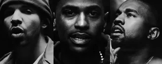 Big Sean f. Drake, Kanye West - "Blessings" - Big Sean&nbsp;takes us on a journey through his virtual Dark Sky Paradise in this stark and stunning, all black-and-white video. G.O.O.D Music founder Kanye West&nbsp;and Young Money's Drake got in the loop for the song and on set.