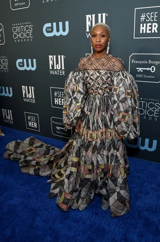Cynthia Erivo - Cynthia looked stunning in a Fendi FW19 Couture.&nbsp;(Photo: Taylor Hill/Getty Images) (Photo: Taylor Hill/Getty Images)