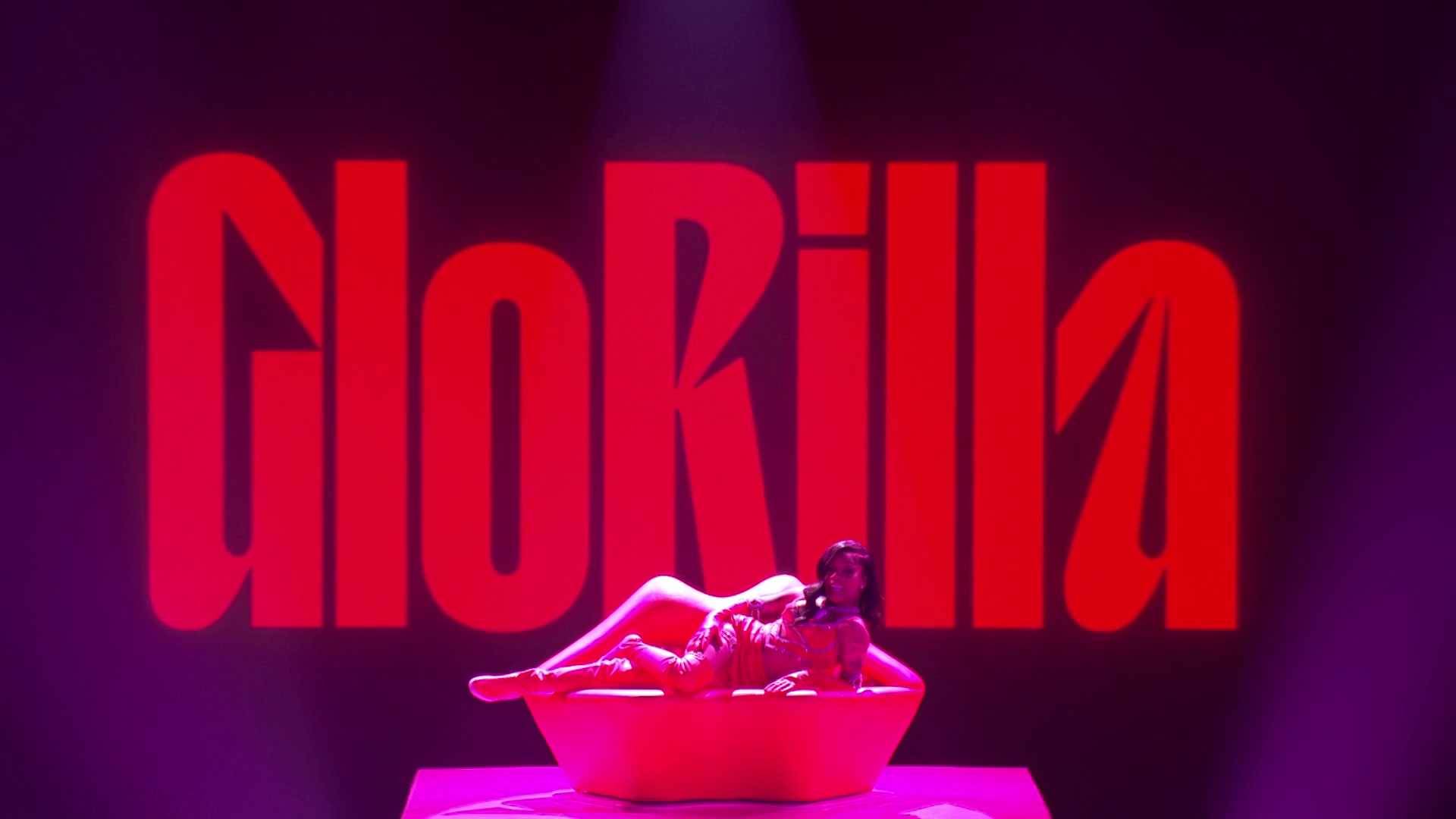 GloRilla hits the BET Awards 2023 stage to perform her track “Lick or Sum.”