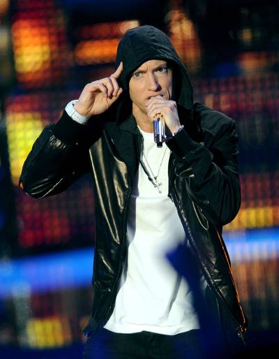 Eminem - Eminem's &quot;Lose Yourself&quot; is one of the most celebrated underdog-turned-hero anthems to hit airwaves. He and it were featured in the comeback commercial of the year in 2011, when an extended spot for the Chrysler 200 debuted during the Super Bowl.(Photo: Scott Gries/PictureGroup)