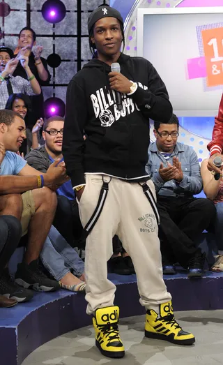 A$AP The Mystery Man? - You never know that the emcee will be wearing. If you want to find out, watch 106 &amp; Park tonight at 6P/5C to see his latest fashion moves.  (Photo: John Ricard / BET)