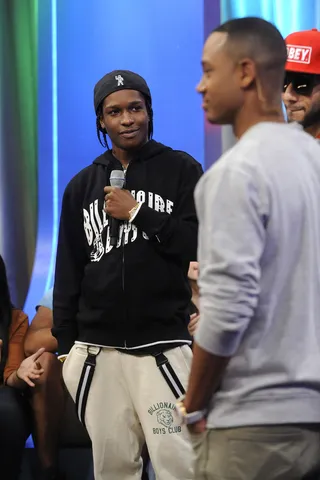 Touring All Over - A$AP Rocky at 106 &amp; Park, May 8, 2012. (Photo: John Ricard / BET)