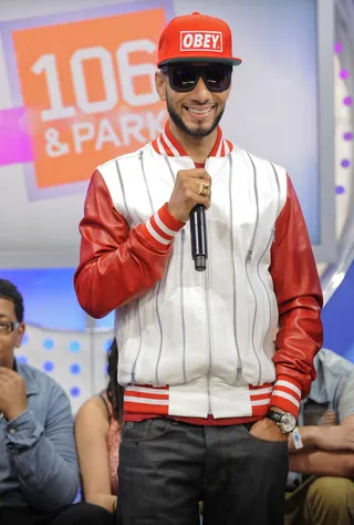 Obey Swizzy - Swizz Beatz at 106 &amp; Park, May 8, 2012.&nbsp; (Photo: John Ricard / BET)