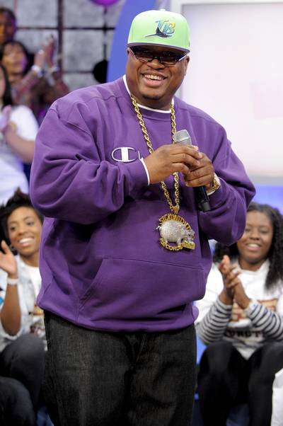 E-40 on saving the Notorious B.I.G. from a murder plot planned at a California concert:&nbsp; - &quot;I didn't book that concert, that's the main thing I want to say. But the s--t that went down as far as my folks on his head? They was, and I called it off.&quot;  (Photo: John Ricard / BET)