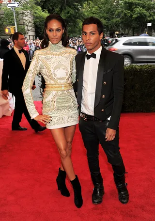 Joan Smalls - The fashion model proved that there’s always room for a mini-dress at the 2012 Met Gala. The world’s top ranked model accompanied Balmain designer Olivier Rousteing in one of his own signature creations.&nbsp;   (Photo: Larry Busacca/Getty Images)