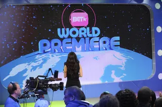 See It First - Rocsi Diaz checks out the world premiere of the new Trey Songz video at 106 &amp; Park, May 4, 2012. (Photo: John Ricard / BET)