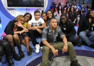 Chillin' With the Homies - Quincy and Justin Combs enjoy the love of fans at 106 &amp; Park, May 3, 2012. (Photo: John Ricard / BET)
