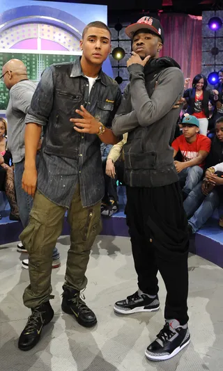 Cool Guy Pose - Kendre and Quincy at 106 &amp; Park, May 3, 2012. (Photo by: John Ricard / BET)