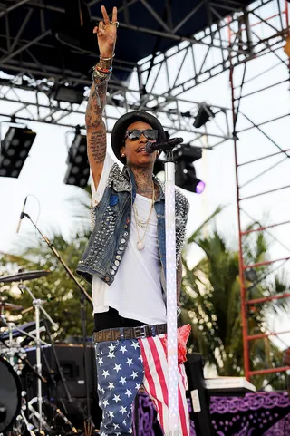 King Midas Touch&nbsp; - Not stifled by the backlash from O.N.F.I.C. artwork, the album's first official single, "Work Hard, Play Hard," goes gold only two months after its release.&nbsp;(Photo: Jeff Daly/WENN.com)