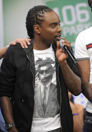 Wale\r&nbsp; - Wale's T-shirt in this picture says it all.\r(Photo: John Ricard/BET)