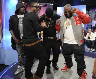 Crew Love - In May 2012, Omarion signed to Rick Ross' Maybach Music Group and joined the ranks of Wale, Meek Mill, Gunplay, Teedra Moses and, of course, Ricky Rozay himself. He appeared on the label's compilation Self Made Vol. 2 and soon announced that he had also signed with Jay-Z's Roc Nation management company. The talented star is set to release a new LP in 2013. (Photo: Jon Ricard/BET)