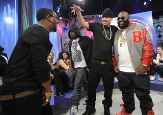 What Up, Son? - Omarion, French Montana and Rick Ross at 106 &amp; Park, May 2, 2012.(Photo: John Ricard/BET)