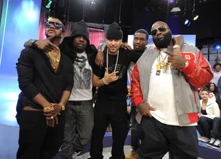 Maybach Music Group - With a lineup that includes Rick Ross, Wale, Meek Mill, Omarion and others, label/crew Maybach Music Group is throwing their weight around in the Best Group category.&nbsp; (Photo: John Ricard/BET)