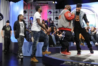 Step Right Up - MMG takes the stage at 106 &amp; Park, May 2, 2012. (Photo: John Ricard/BET)